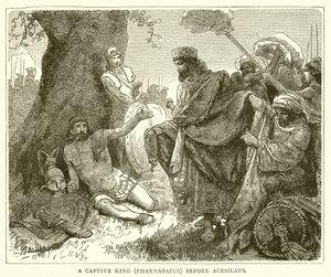 Een Gevangen Koning (Pharnabazus) voor Agesilaus door English School