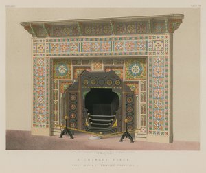 Een schoorsteenmantel door de heren Maw en Co, Broseley, Shropshire door English School