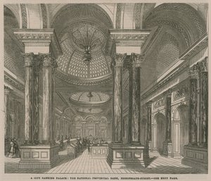 Een stadsbankpaleis door English School