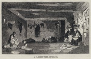 Een Interieur in Clerkenwell (gravure) door English School