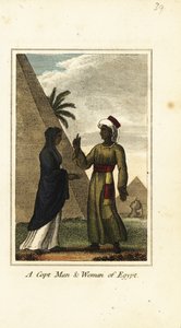 Een Koptische man en vrouw uit Egypte