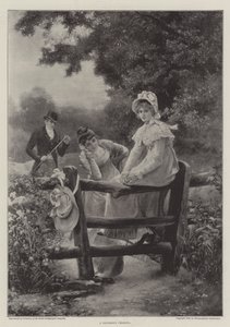 Een gevaarlijke oversteek (gravure) door English School