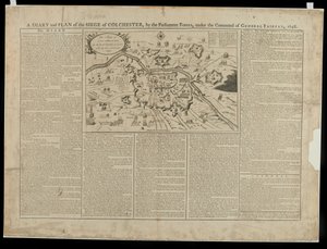 Een Dagboek en Picturale Plan van het Beleg van Colchester 1648, gedrukt en verkocht door W. Keymer, 1648 door English School