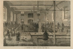Een slaapzaal bij Christs Hospital door English School