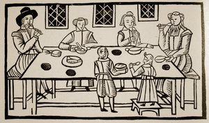 Een gezinsmaaltijd, ca. 1600