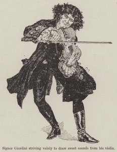 Een Viool met Eén Deuntje, door R E Francillon (gravure) door English School