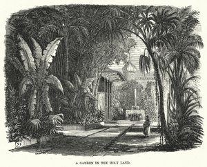 Een tuin in het Heilige Land (gravure)