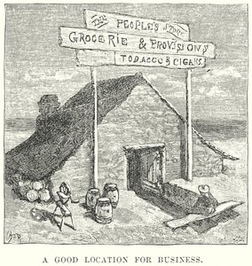 Een goede locatie voor bedrijven (gravure) door English School