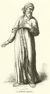 Een Joodse Priester (gravure) door English School