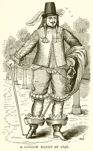 Een Londense Dandy van 1646 door English School