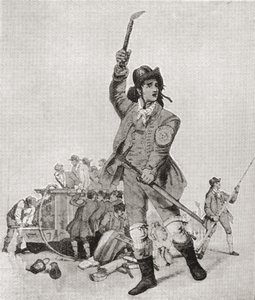 Een Londense brandweerman in de jaren 1790. Uit The Strand Magazine gepubliceerd in 1897. door English School