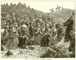 Een Bijeenkomst van Covenanters in de Regering van Karel I