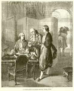 Een koopmanskantoor, Parijs, 1790 door English School