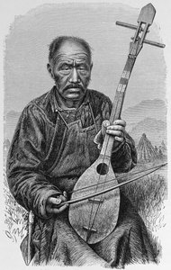 Een Mongoolse muzikant, uit 
