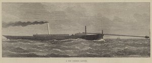 Een nieuwe torpedolancering (gravure) door English School