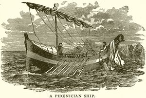 Een Fenicisch schip door English School
