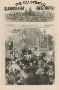 Een schilderijenverkoop in Londen door English School