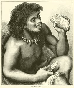Een Prehistorische Kunstenaar door English School