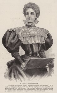 Een Mooie Collarette (gravure) door English School