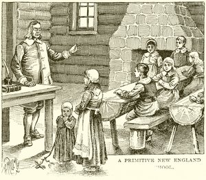 Een primitieve New England school