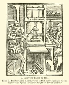 Een Drukpers uit 1498 door English School