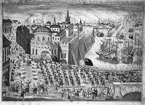 Een uitzicht op de stad Havannah, ingenomen door de Graaf van Albemarle en Sir George Pocock op 13 augustus 1762