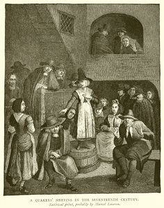 Een Quakers Bijeenkomst in de Zeventiende Eeuw door English School
