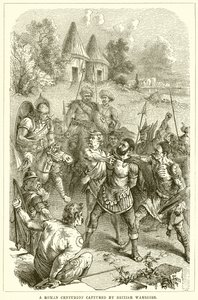 Een Romeinse Centurion gevangen door Britse Krijgers door English School