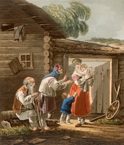 Een Russische boerenfamilie, 1823