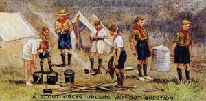 Een Scout Gehoorzaamt Bevelen zonder Vragen, 1929