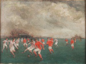 Een voetbalwedstrijd, 1920 door English School