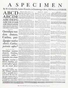 Een Specimen door W.Caslon door English School