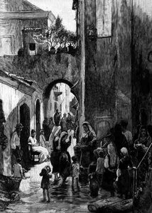 Een straatfontein, Catanzaro, Italië, uit 