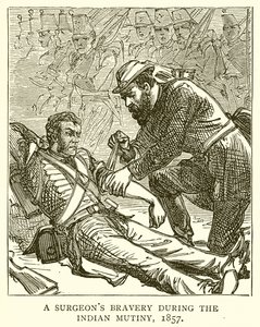 De Moed van een Chirurg tijdens de Indiase Muiterij, 1857