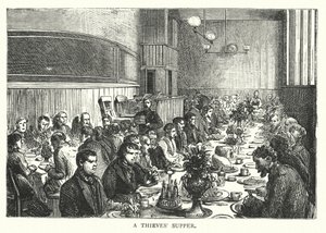 Een dievenmaal (gravure) door English School