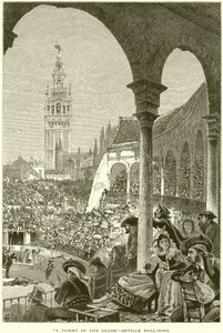 Een kaartje in de schaduw.--Stierenarena van Sevilla