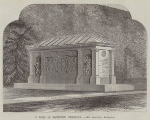 Een Graf in Brompton Cemetery, Mr Ashpitel, Architect (gravure)