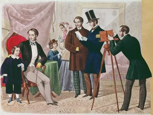 Een bezoek aan de fotograaf, 1857 door English School