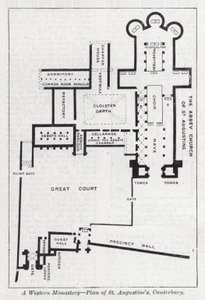 Een westers klooster, plan van St Augustine