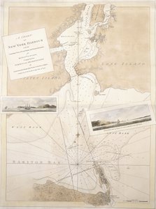 Een kaart van de haven van New York, 1774-1779