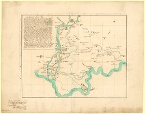 Een kopie van het plan dat in 1721 werd opgesteld om een nieuwe rivier uit Uxbridge te halen, gecorrigeerd, 6 februari 1766 door English School