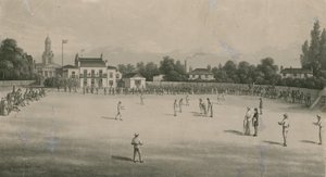 Een cricketwedstrijd
