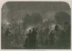 Een mist in de straten van Londen door English School