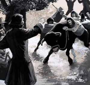 Een groep verstorers probeerde John Wesley
