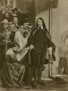 Een koning die zichzelf had kunnen redden (gravure)