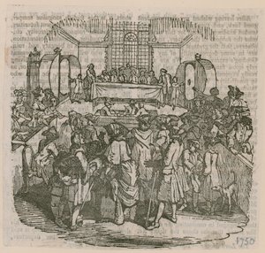 Een loterij; gedateerd 1750