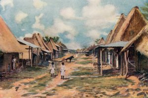 Een inheems dorp, Panama