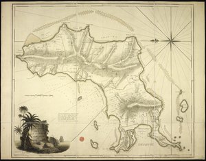 Een nieuwe en nauwkeurige kaart van het eiland Carriacou in de West-Indië