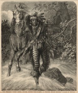 Een prairie-indiaan zoekt een toevluchtsoord