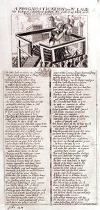 Een voorspelling over W. Laud, voormalig bisschop van Canterbury, geschreven Ano Dom, 1641, die dienovereenkomstig is uitgekomen, 1645 door English School